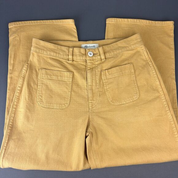 Madewell Denim - Madewell Emmett 2.0 Wide Leg Crop Pants Jeans Earthen Gold Sz 28P